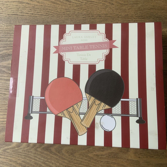 LAURA ASHLEY Mini Table Tennis Set Promo Set Gift Box Sealed NEW