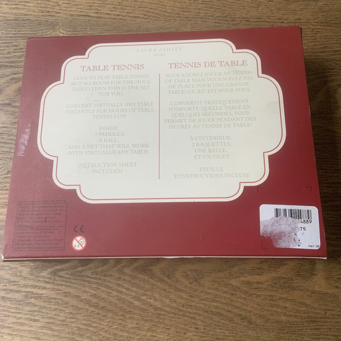 LAURA ASHLEY Mini Table Tennis Set Promo Set Gift Box Sealed NEW