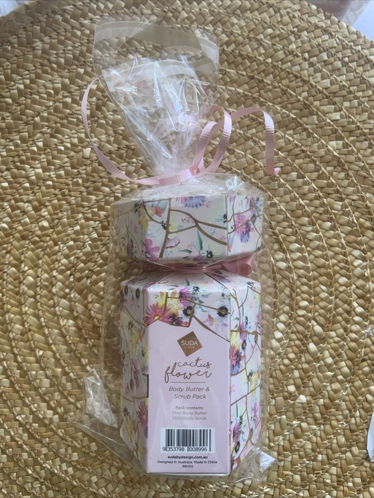 SUDA by design Body Butter & Scrub Pack Cactus Flower Gift Pack Sealed NEW