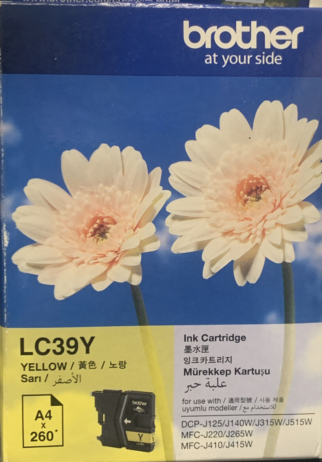 Brother INK CARTRIDGE LC39 M BK Yellow Black Magenta Genuine 3 Packs Sealed NEW