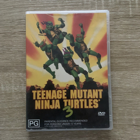 DVD Teenage Mutant Ninja Turtles 3 1993 Movie R4 Animated Cult Family Action.