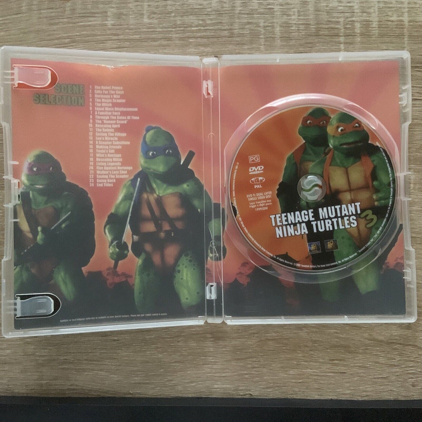 DVD Teenage Mutant Ninja Turtles 3 1993 Movie R4 Animated Cult Family Action.