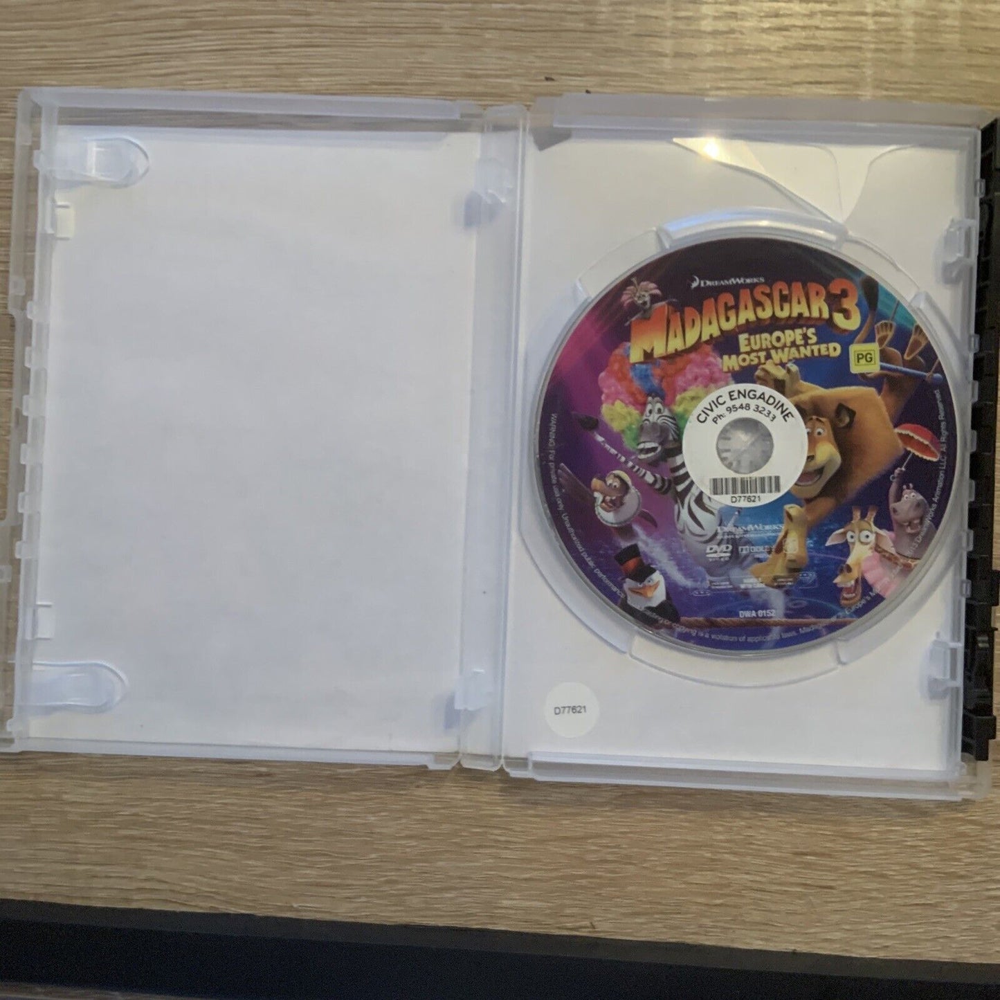 DVD Madagascar 3 Europe's Most Wanted Blockbuster Ex Rental Animated Movie 2012