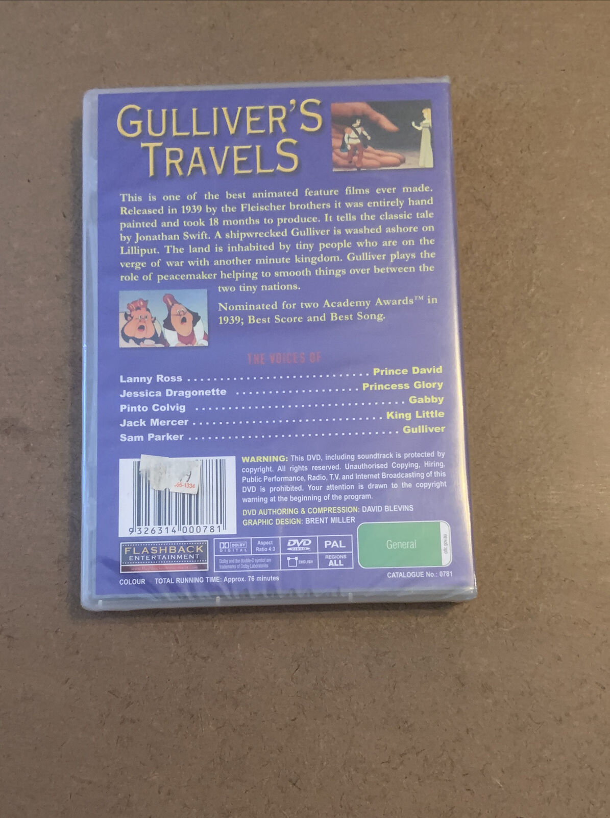 DVD GULLIVER'S TRAVELS Animated Movie 1939 Lanny Ross Sam Parker Sealed NEW