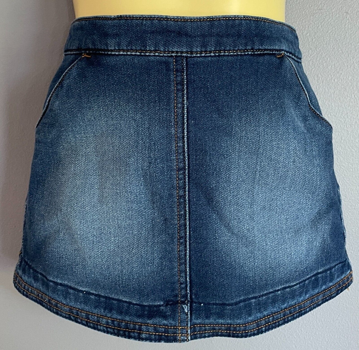 NEXT Soft Denim Elasticised Waist Skirt Toddler Girl Size 18 Months - 2 Years