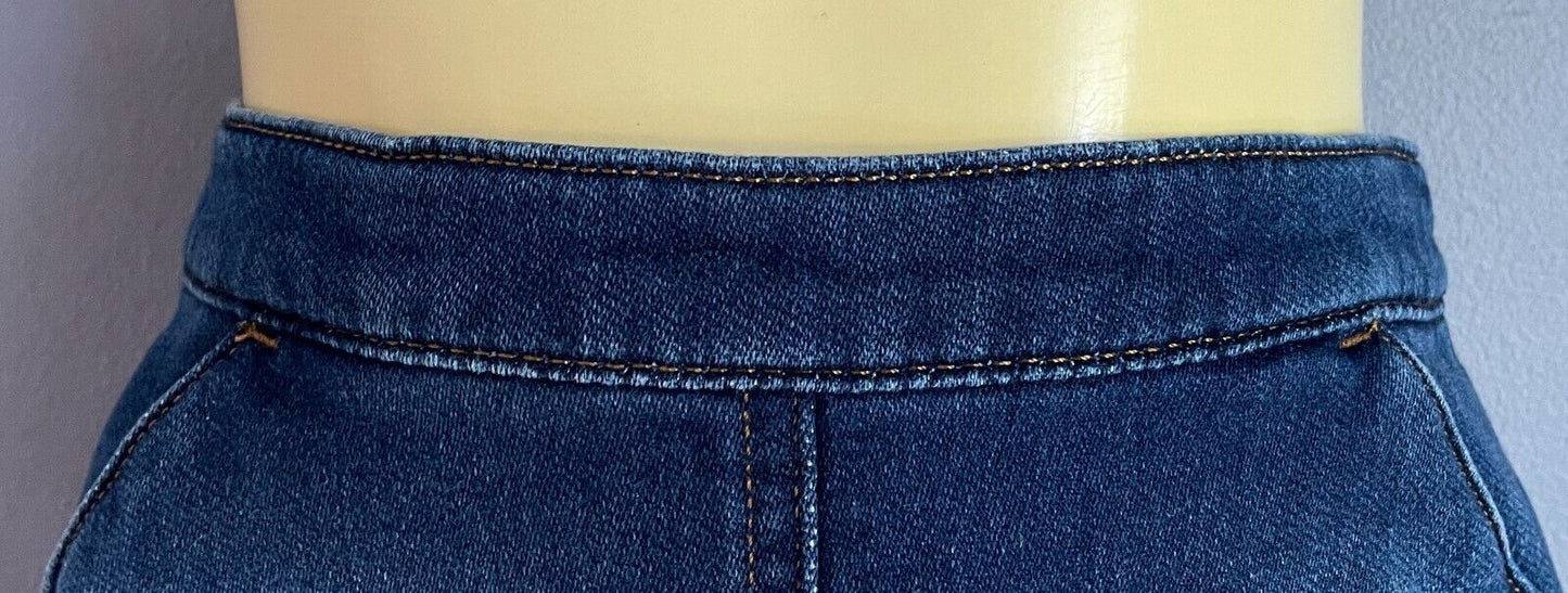 NEXT Soft Denim Elasticised Waist Skirt Toddler Girl Size 18 Months - 2 Years