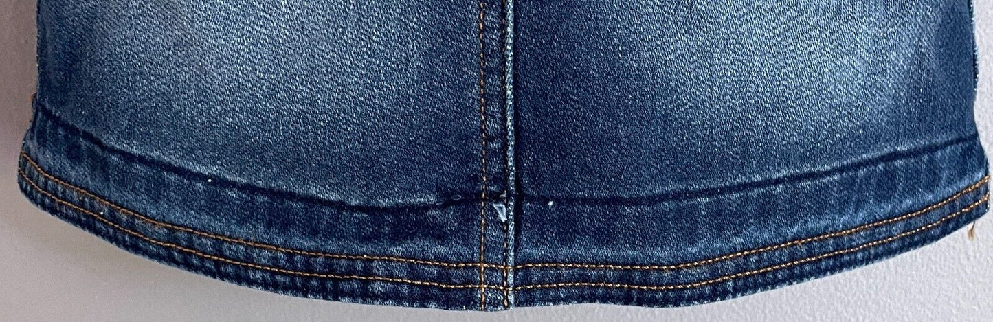 NEXT Soft Denim Elasticised Waist Skirt Toddler Girl Size 18 Months - 2 Years