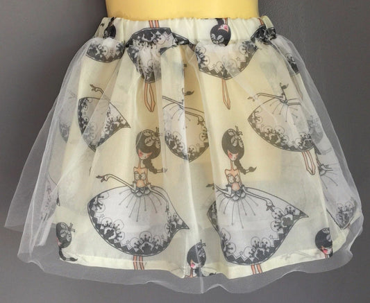 FASHION GIRL Fairy Skirt Tutu Net Overlay Elastic Waist Princess Size 2 3 & 4 5