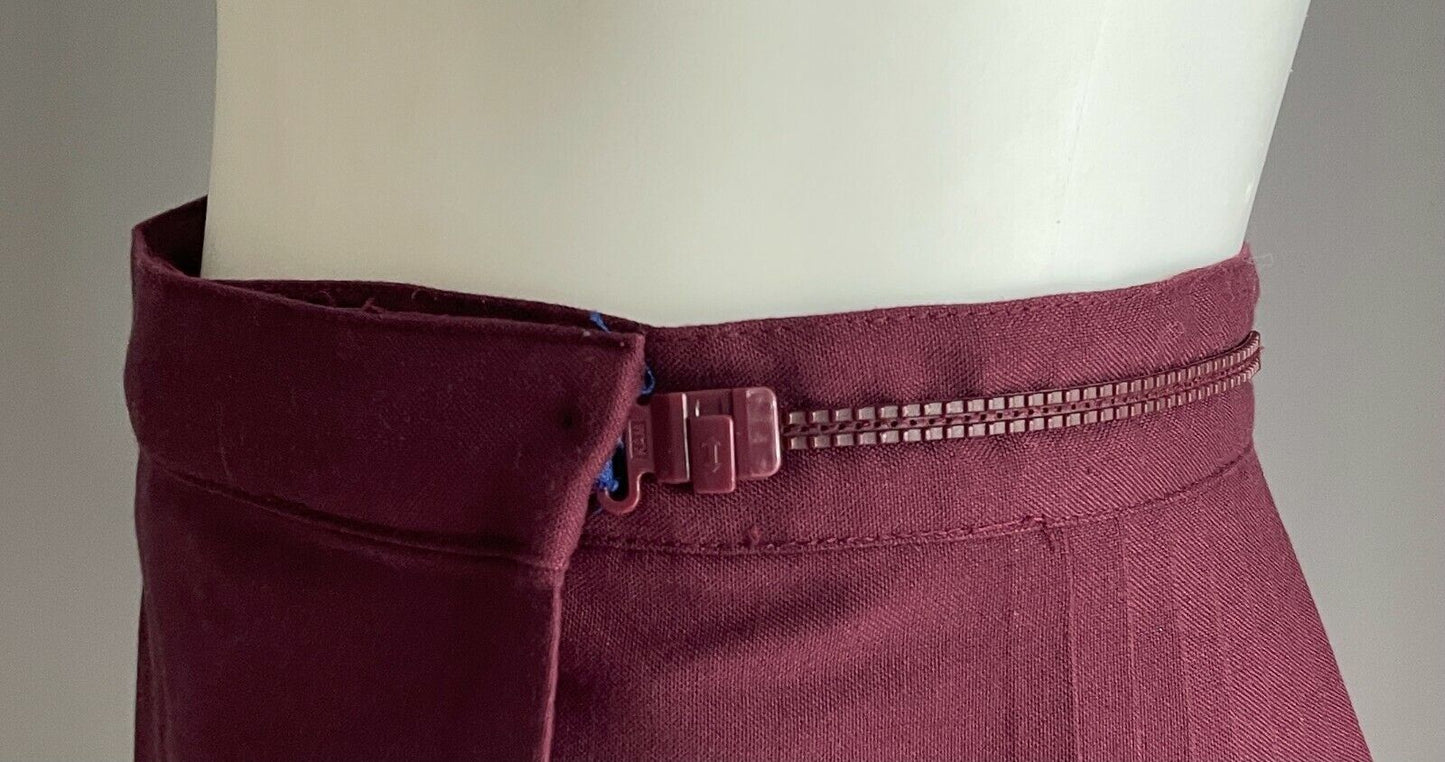 SCHOOL ZONE Netball Skirt Burgundy Maroon Girls Size 4 Sports Active Wear