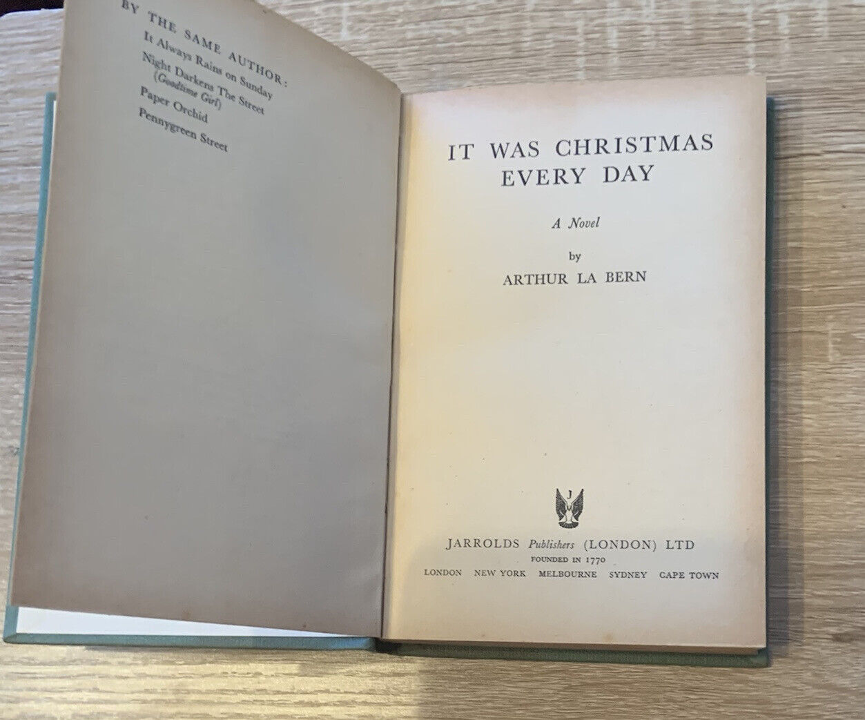 Vintage HC IT WAS CHRISTMAS EVERYDAY by Arthur La Bern 1952 Book Fiction Novel