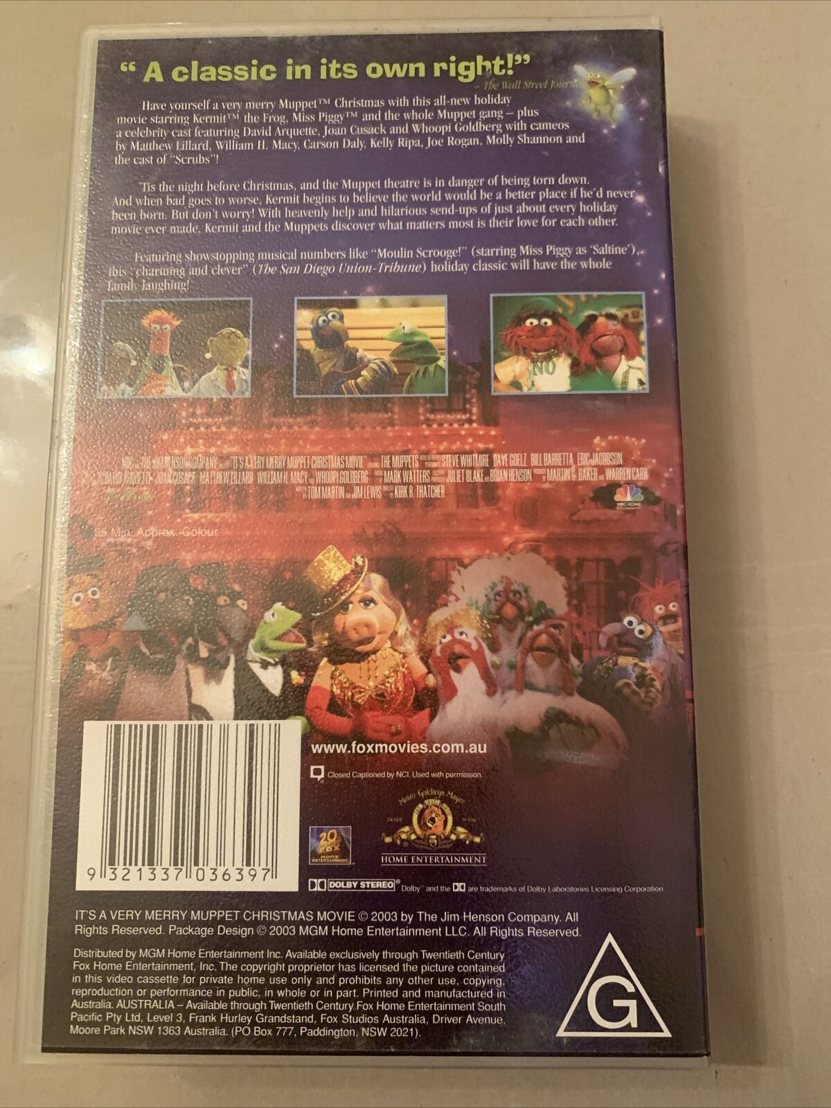VHS It's A Very Merry Muppet Christmas Movie  Video 2003 Kermit Miss Piggy Xmas