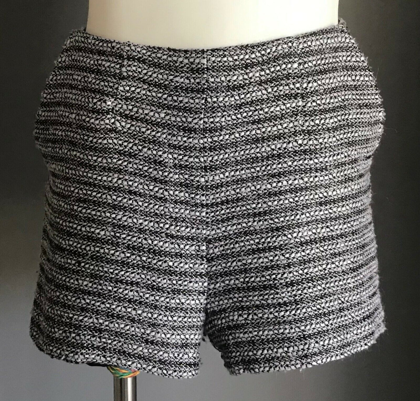 Tween Girl GUM Dressy Shorts Black Pink White & Silver Metallic Thread Size 10