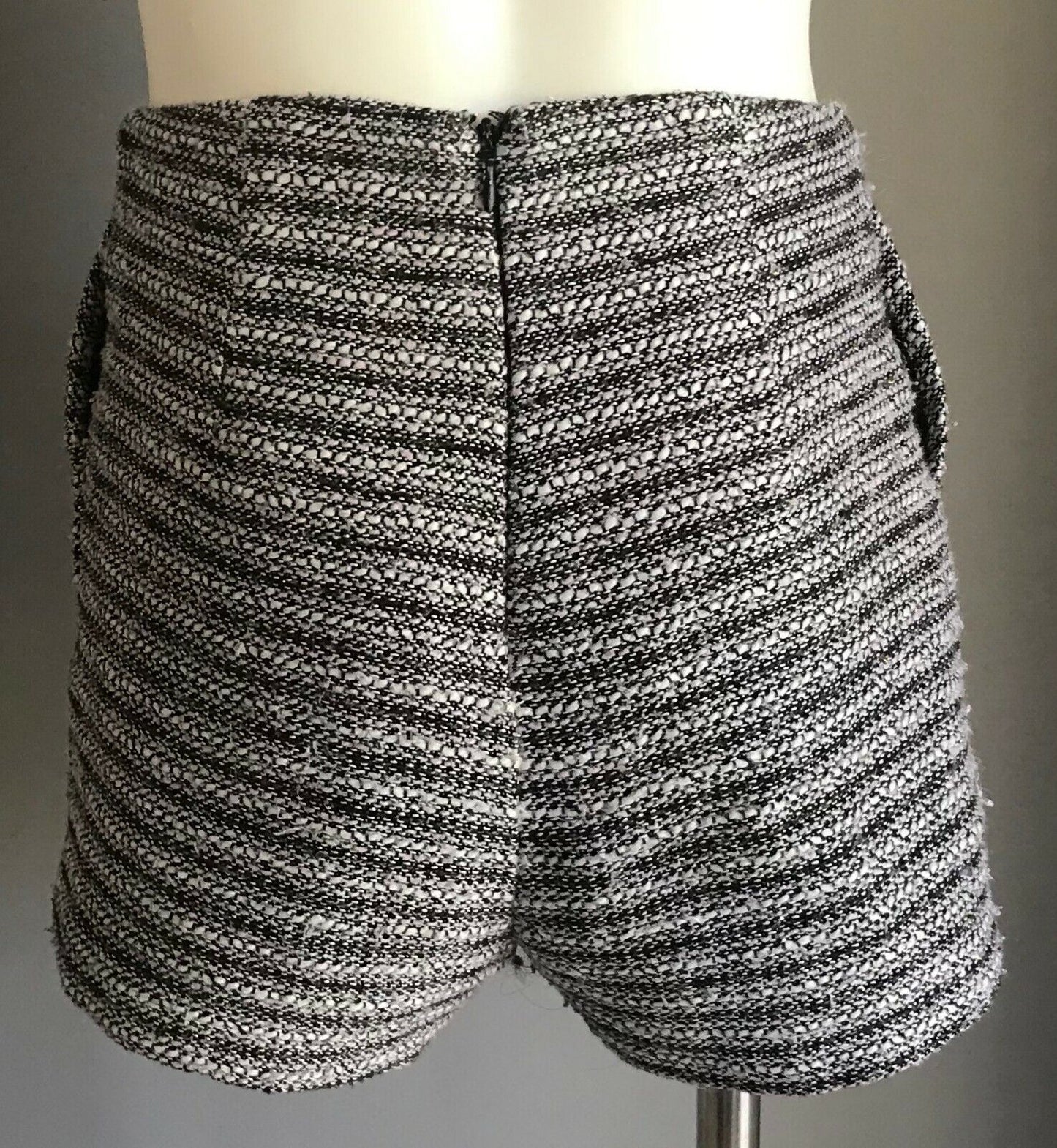 Tween Girl GUM Dressy Shorts Black Pink White & Silver Metallic Thread Size 10