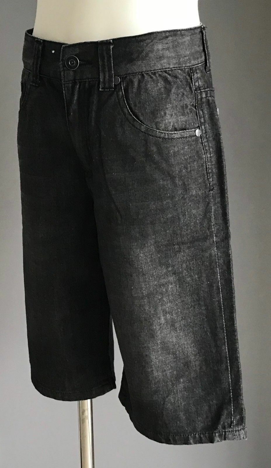 Tween Boy TARGET Black Wash Denim Shorts w Adjustable Waist Size 12