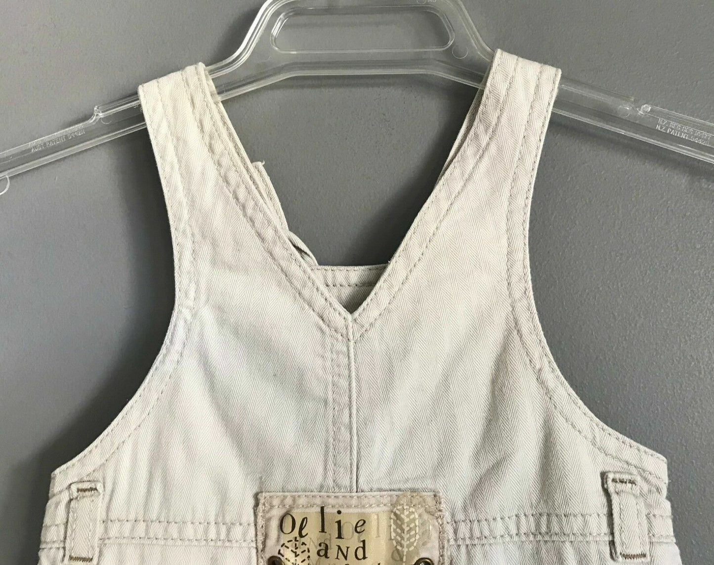Baby Boy MAMAS & PAPAS Beige Dungaree Overalls One Piece Size 3 - 6 months NEW