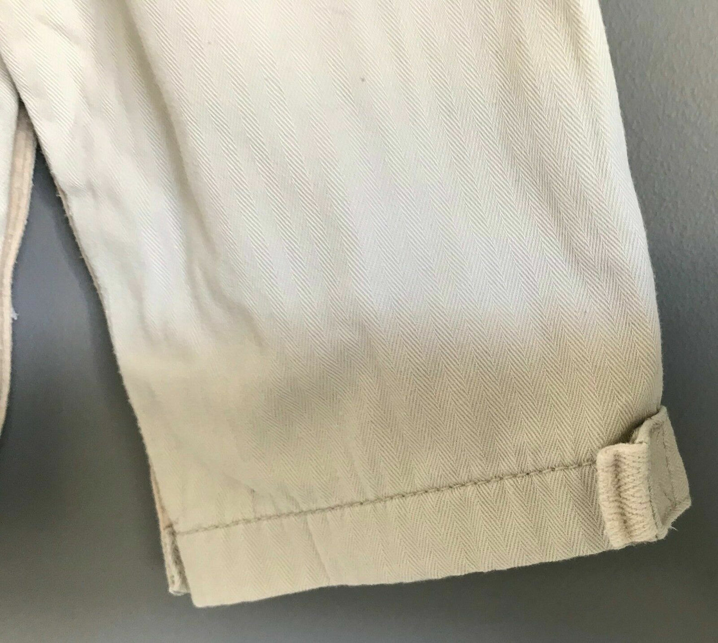 Baby Boy MAMAS & PAPAS Beige Dungaree Overalls One Piece Size 3 - 6 months NEW