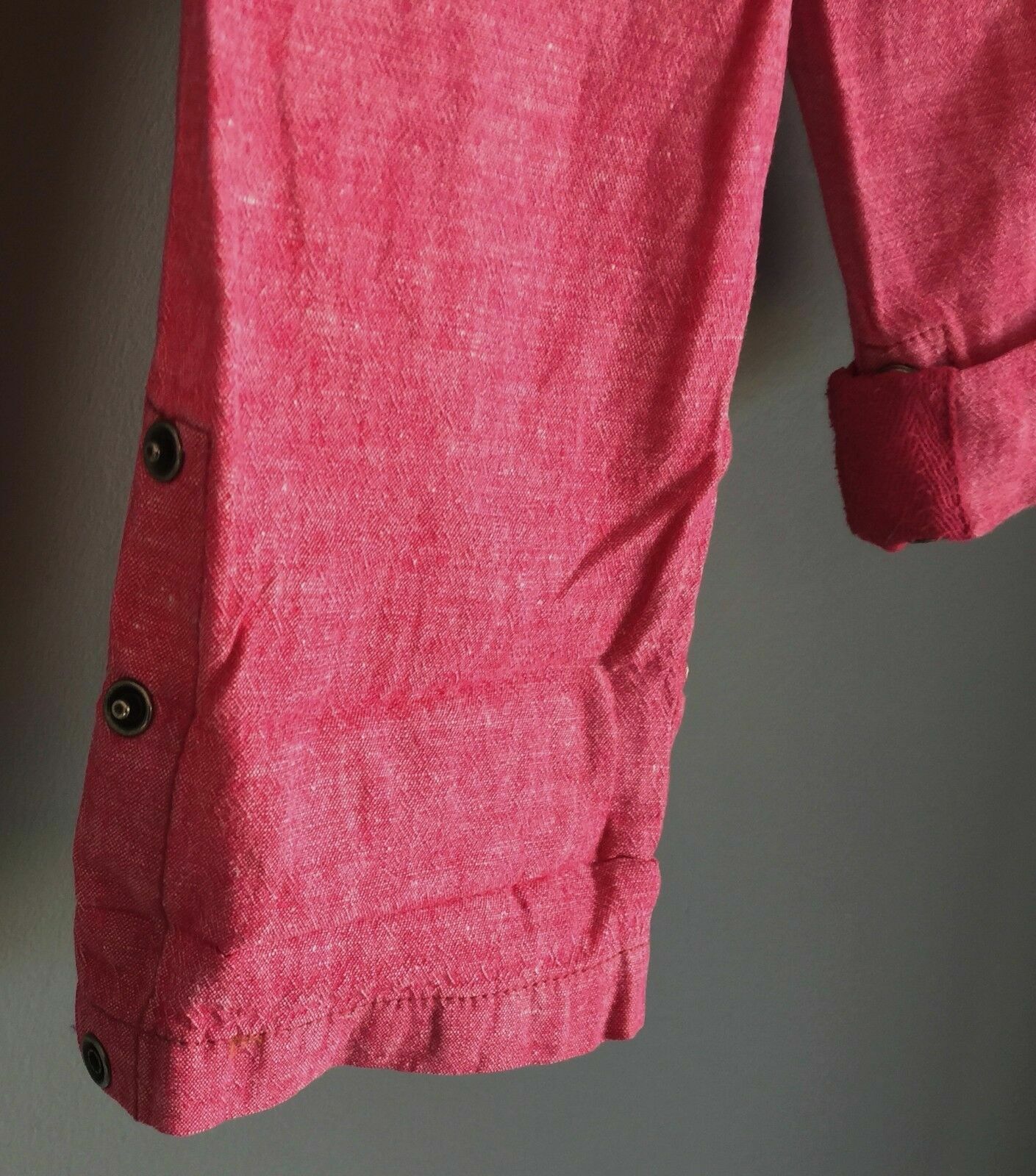 Baby Boy POLARN O PYRET Long Shorts Red Wash Linen Look & Feel 18 - 24mths NEW