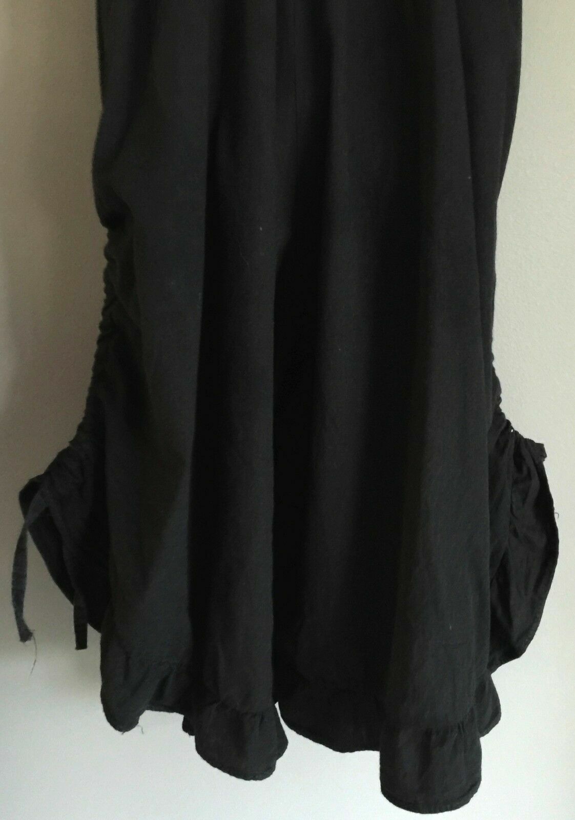 Wide Leg Jumpsuit Black Shirred Bodice Girls Size 8 Unique Retro Look
