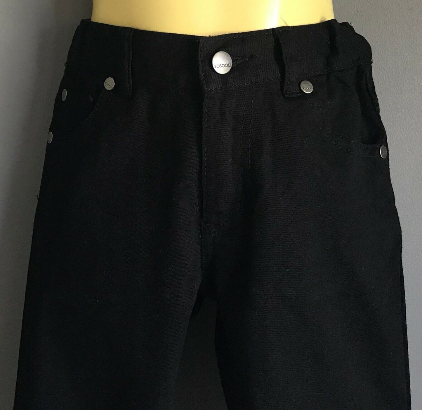 SOSOOKI Black Jeans Pants w Adjustable Waist by Dijana Dotur Boys 3 - 4 yr  NEW