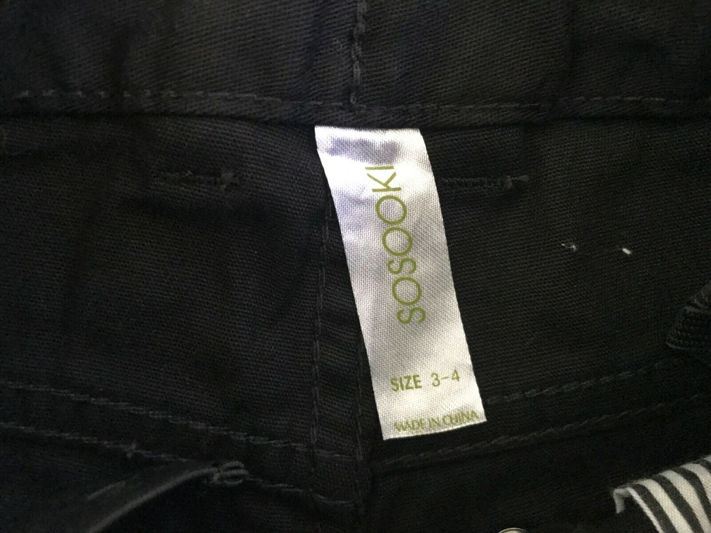 SOSOOKI Black Jeans Pants w Adjustable Waist by Dijana Dotur Boys 3 - 4 yr  NEW