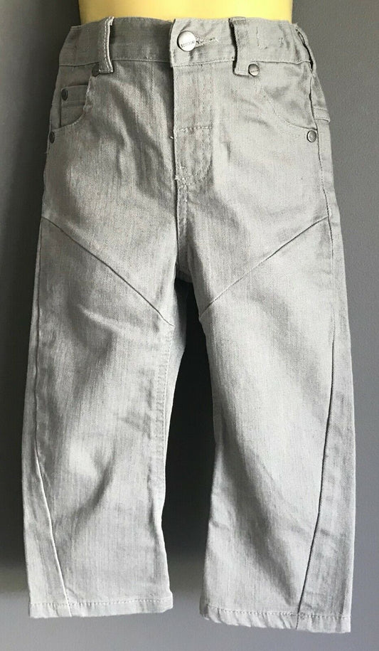SOSOOKI Jeans Light Grey Denim Wash Jeans Pants Adjustable Waist Boys Sz 2 NEW