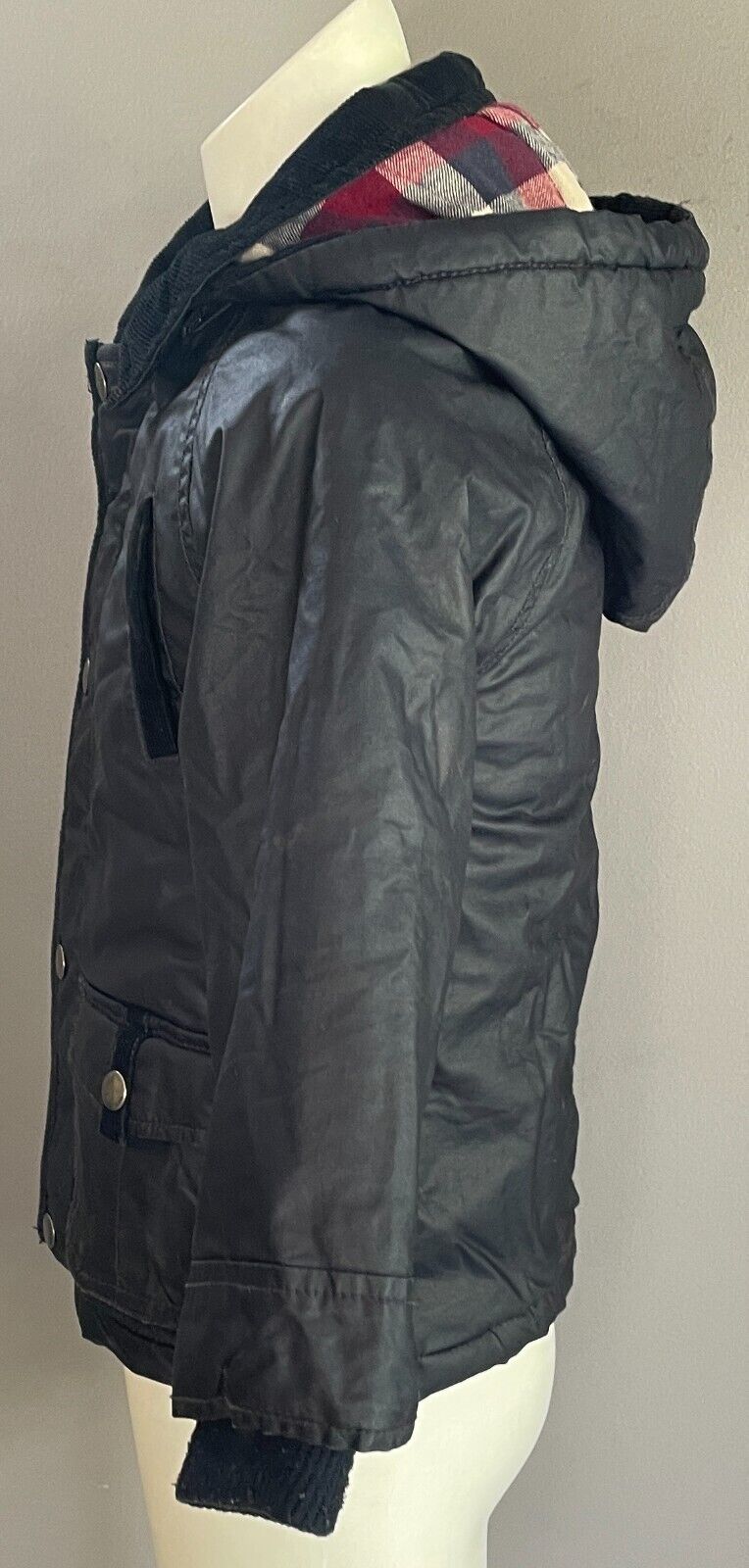 Hooded Navy Blue Jacket Soft Faux Fur Lined Warm Boys Size 2 - 3 Long Sleeves