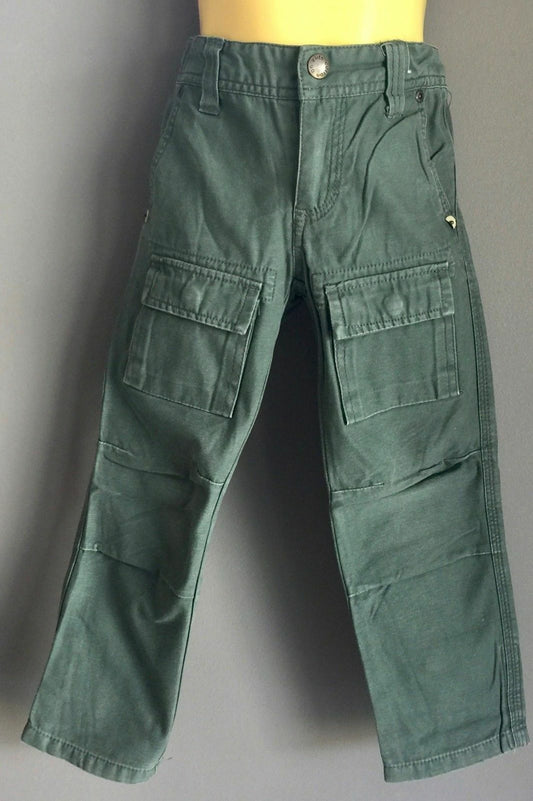 COTTON ON Cargo Pants Khaki Full Length  w Adjustable Waist Boys Size 4