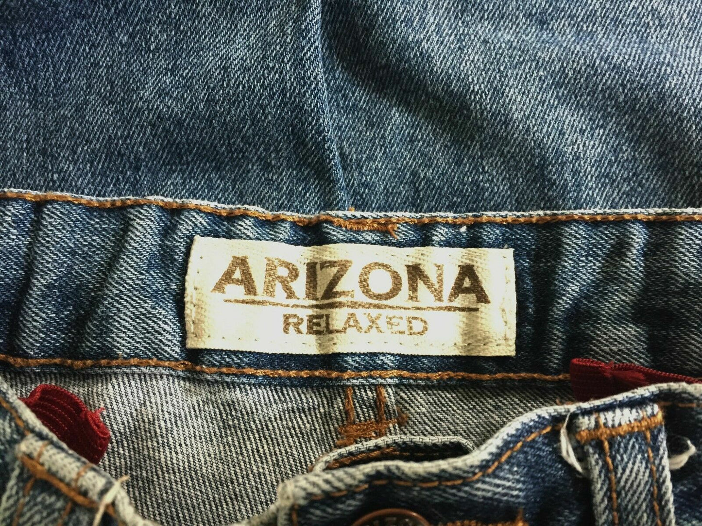 ARIZONA Relaxed Blue Denim Slim Leg Jeans w Adjustable Waist Boys Size 7 NEW