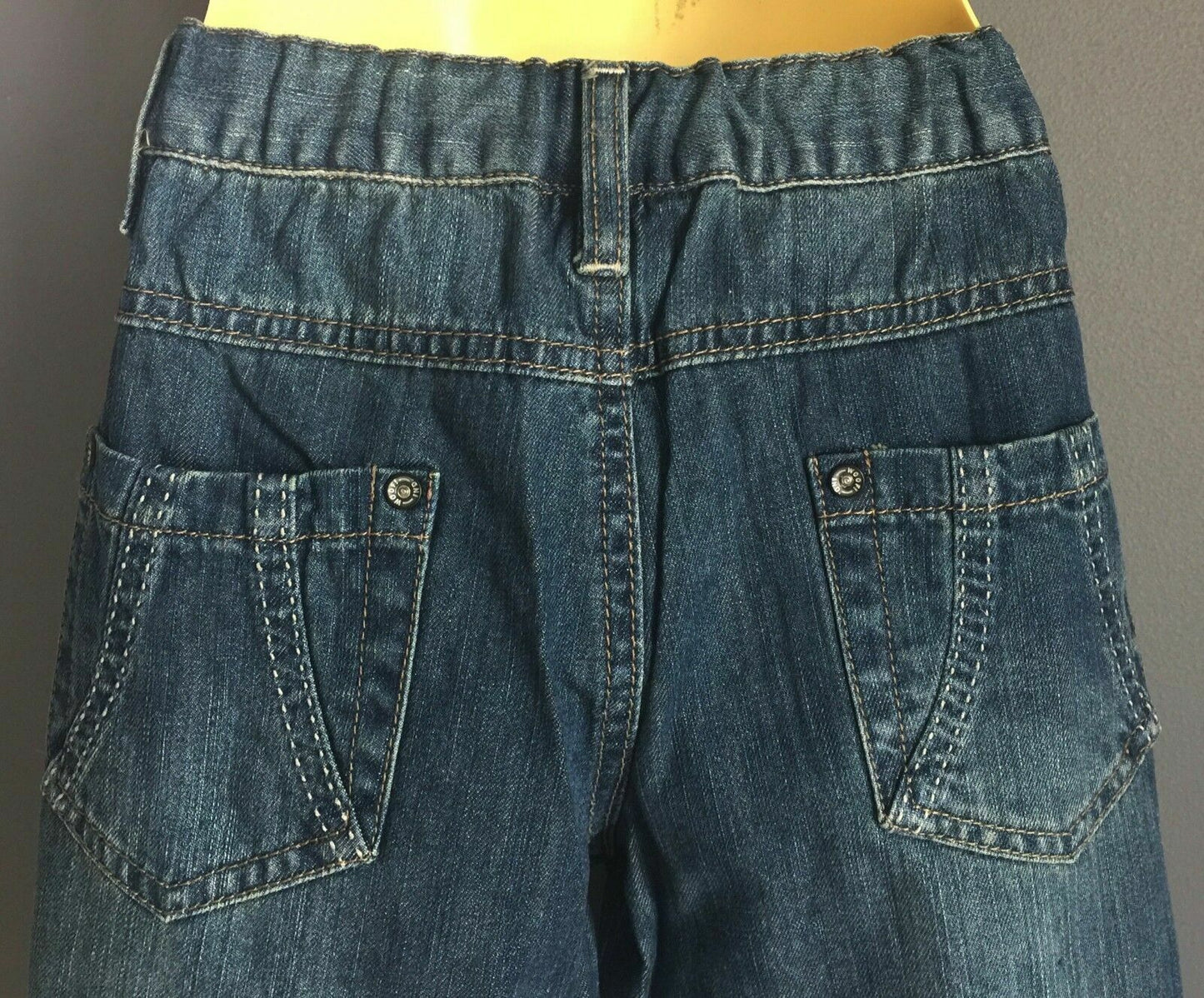 WOOF Blue Indigo Denim Shorts w Adjustable Waist Boys Size 7 NEW