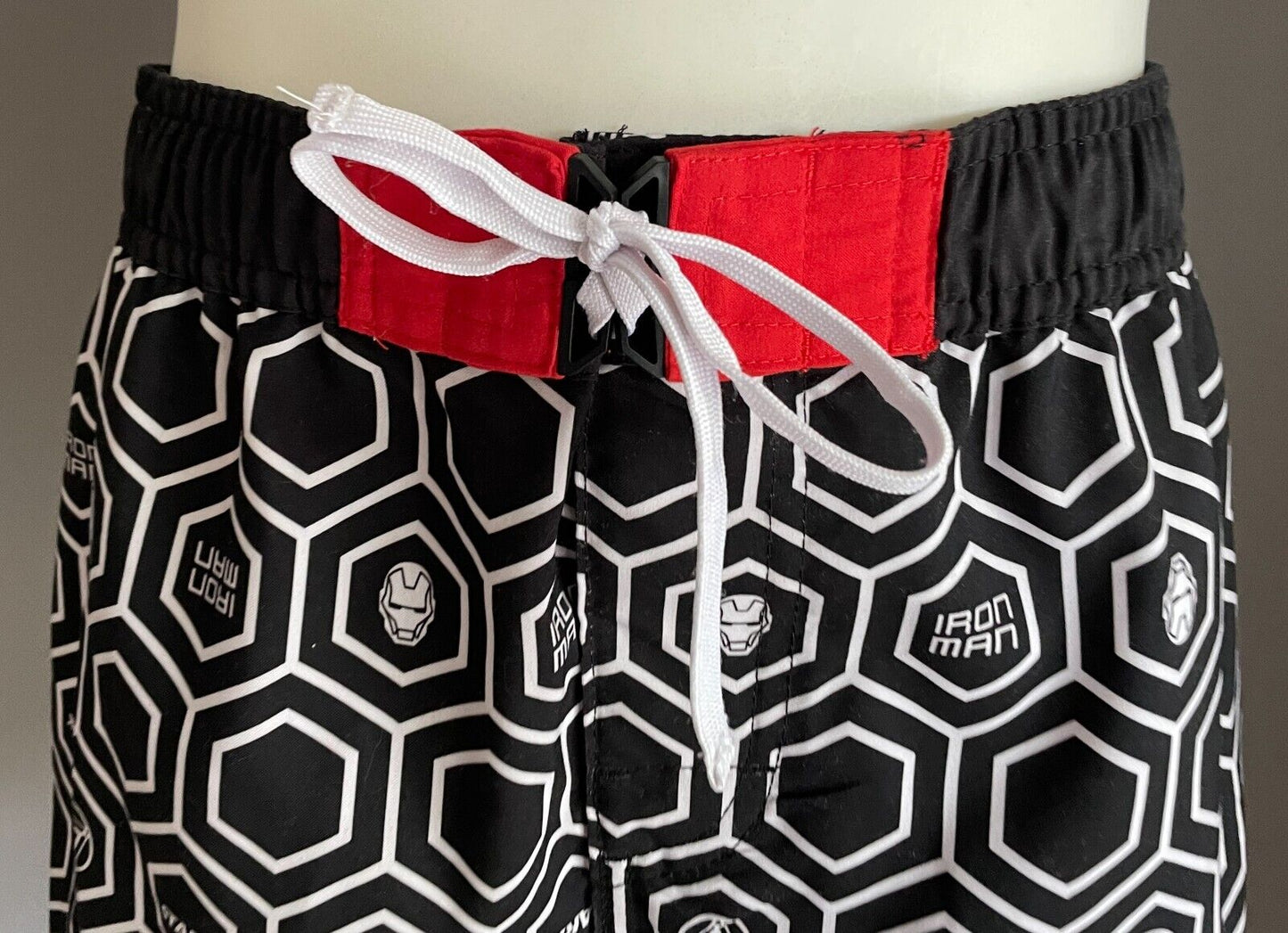 TARGET Board Shorts Marvel Avengers Stark & Iron Man Elastic Waist Boys Size 12