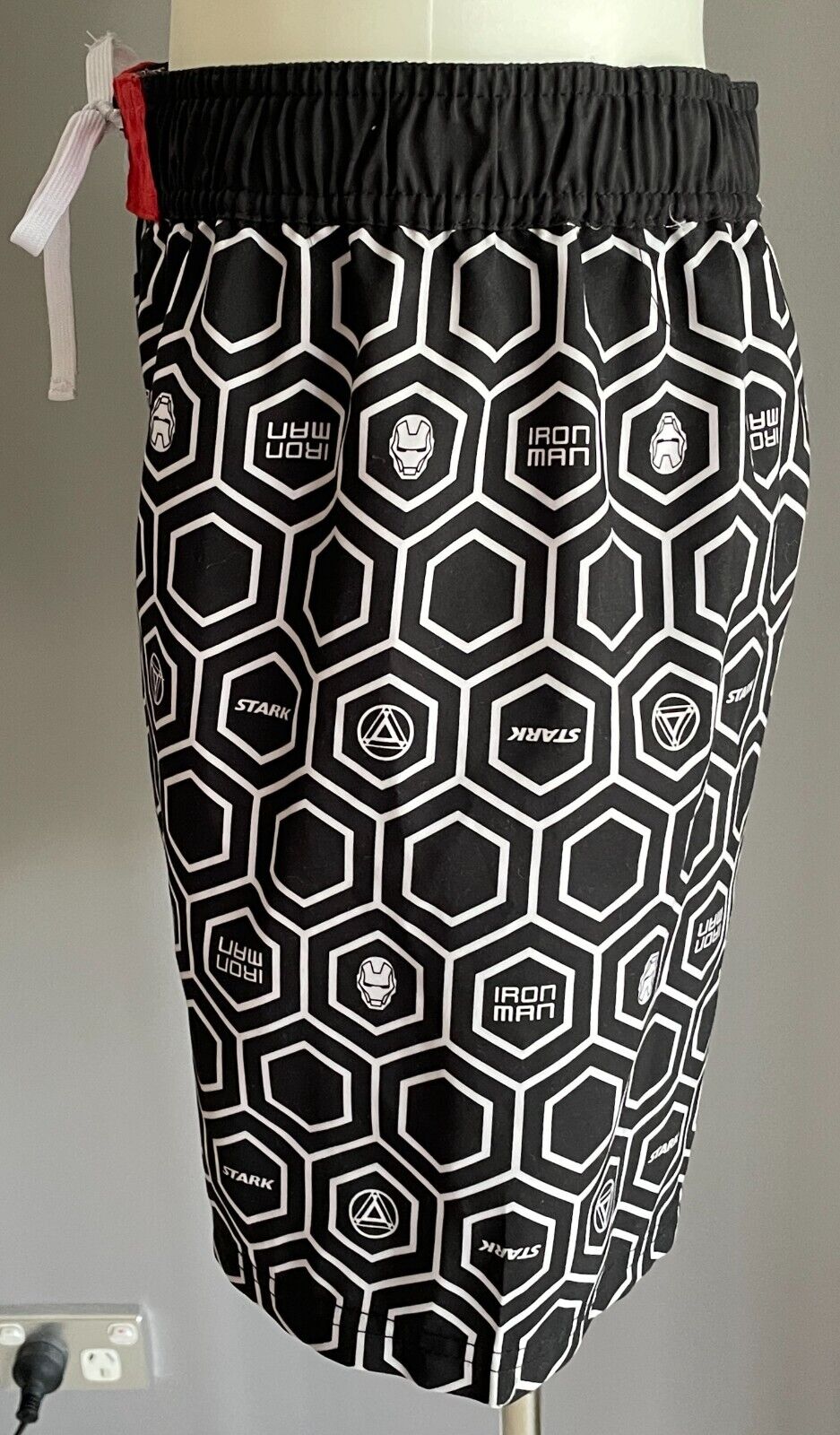 TARGET Board Shorts Marvel Avengers Stark & Iron Man Elastic Waist Boys Size 12