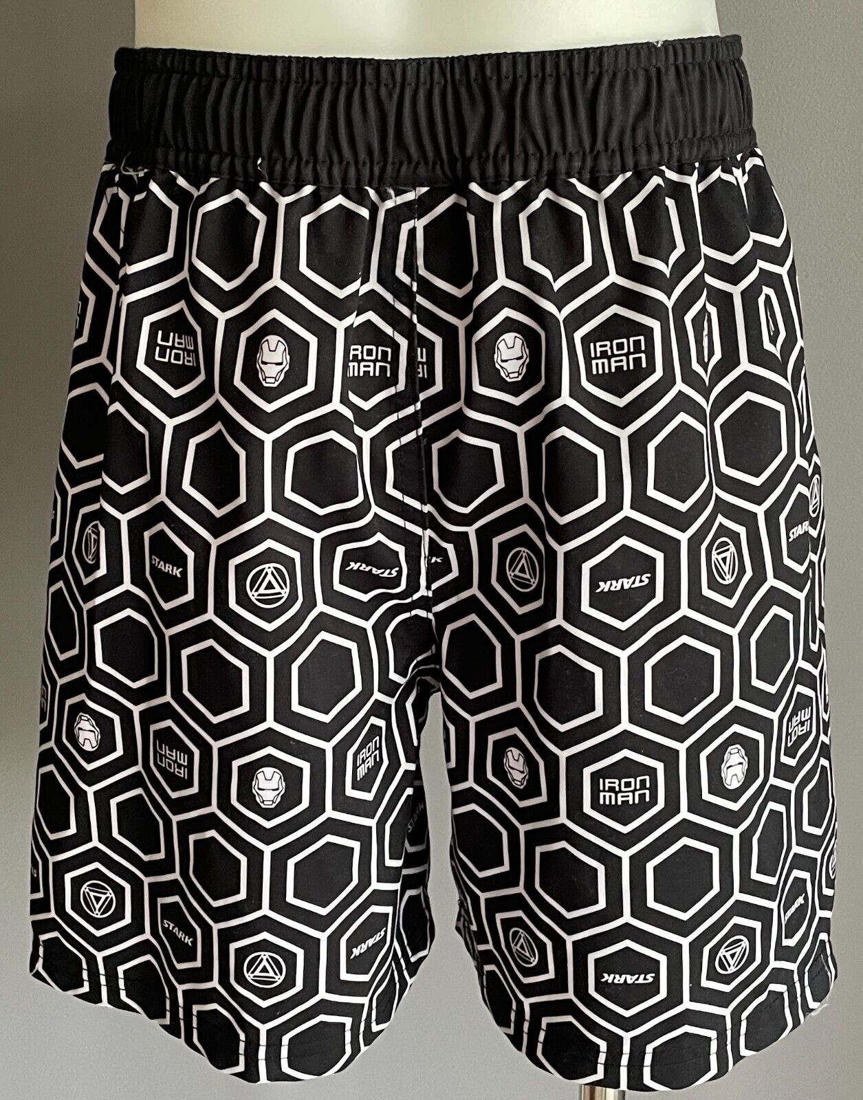 TARGET Board Shorts Marvel Avengers Stark & Iron Man Elastic Waist Boys Size 12