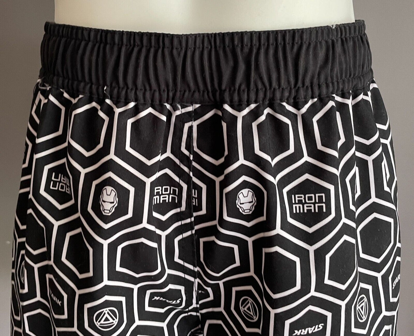 TARGET Board Shorts Marvel Avengers Stark & Iron Man Elastic Waist Boys Size 12