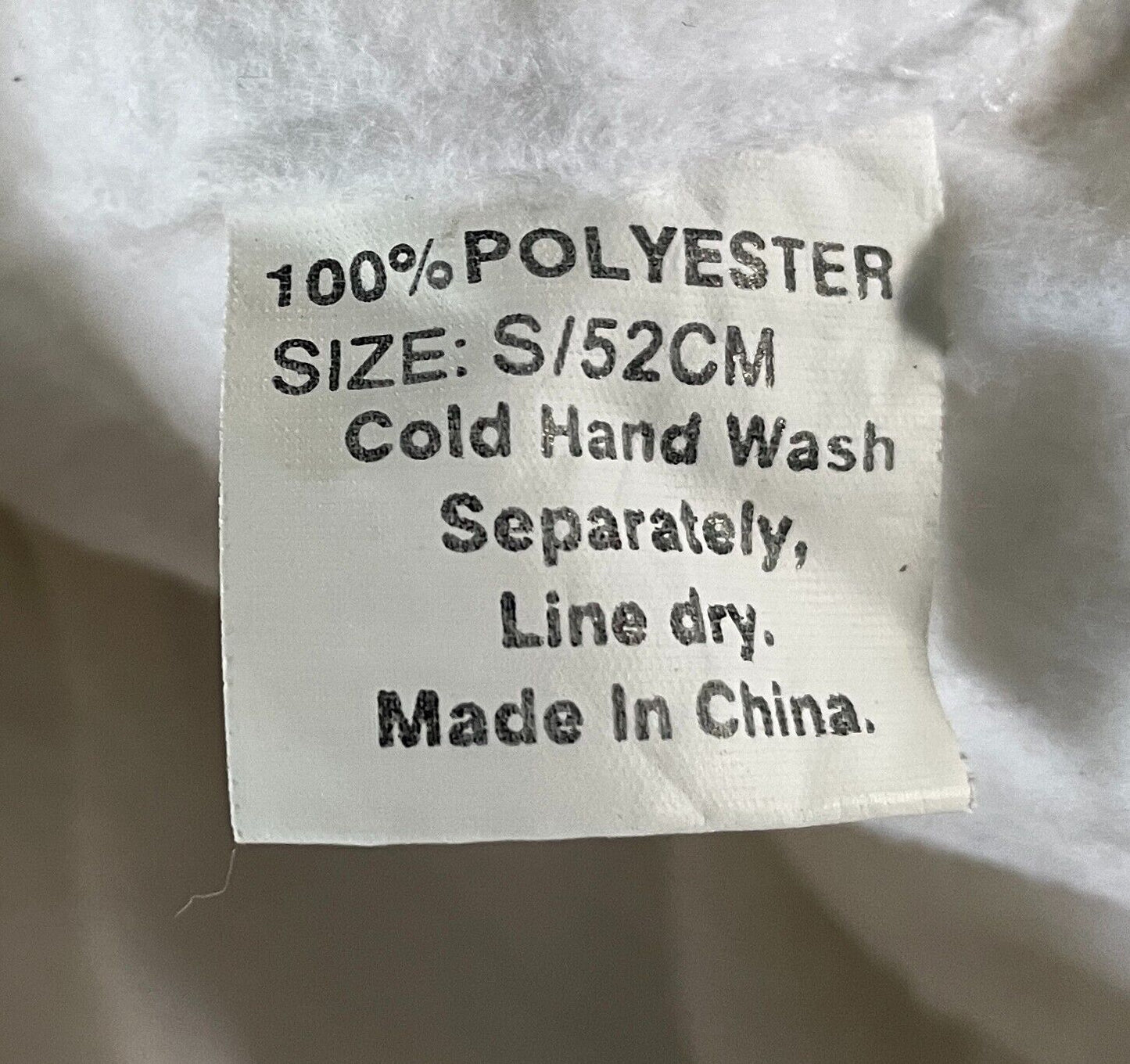 ASM ECLIPSE Beanie Off White Polar Fleece Cuffed Hat Size S 52cm