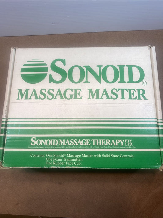 Vintage Sonoid Hand Held Massage Master Heat & Vibration Therapy Manual USA Read