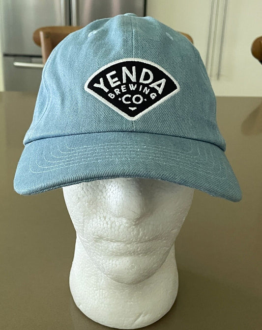 YENDA BREWING CO Cap Light Blue Denim Look  Hat Adjustable Embroidered Logo