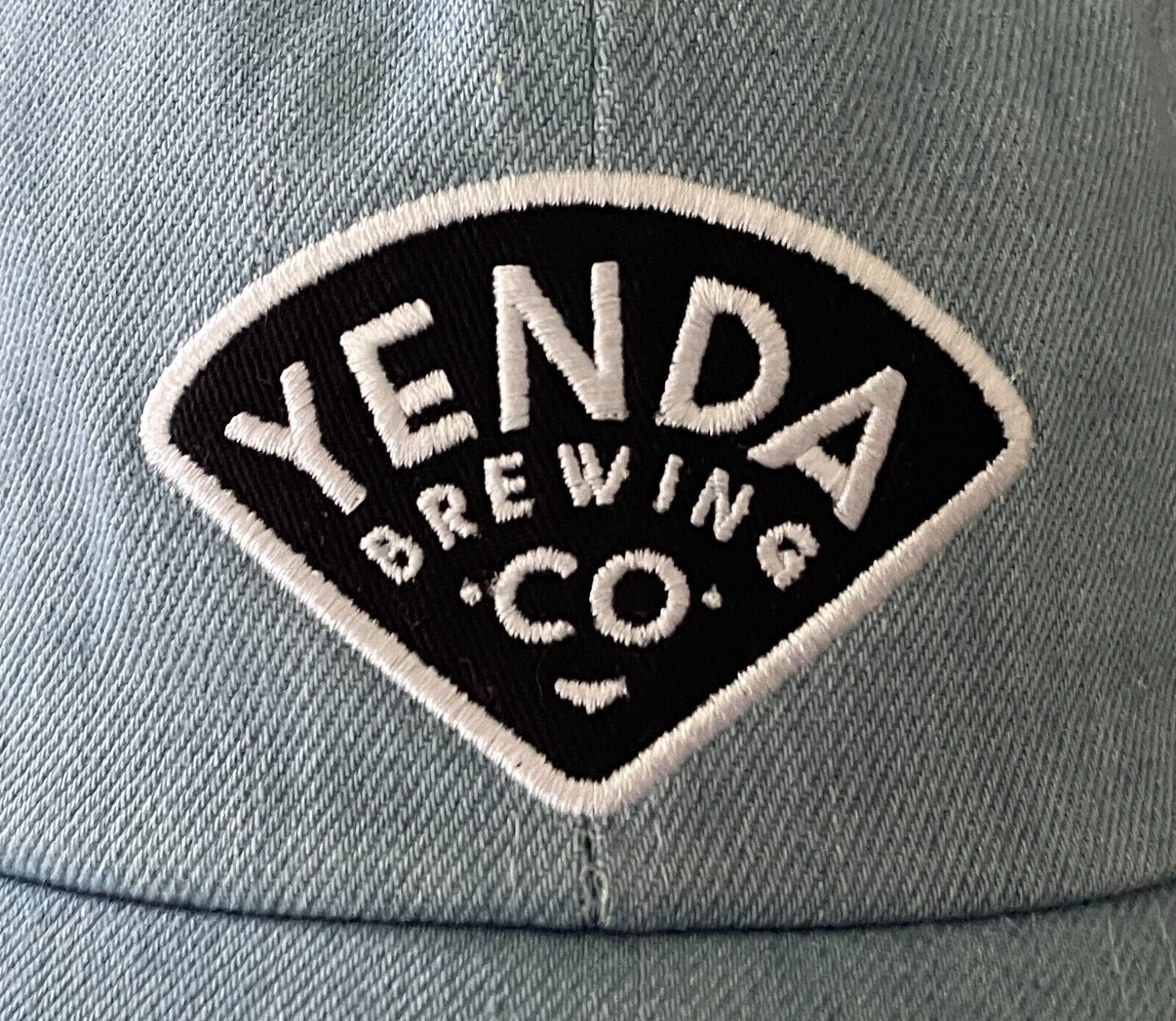 YENDA BREWING CO Cap Light Blue Denim Look  Hat Adjustable Embroidered Logo