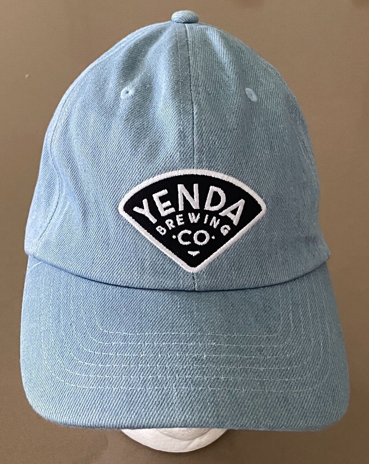 YENDA BREWING CO Cap Light Blue Denim Look  Hat Adjustable Embroidered Logo