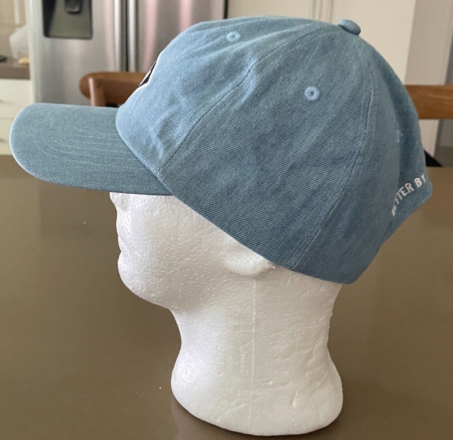 YENDA BREWING CO Cap Light Blue Denim Look  Hat Adjustable Embroidered Logo