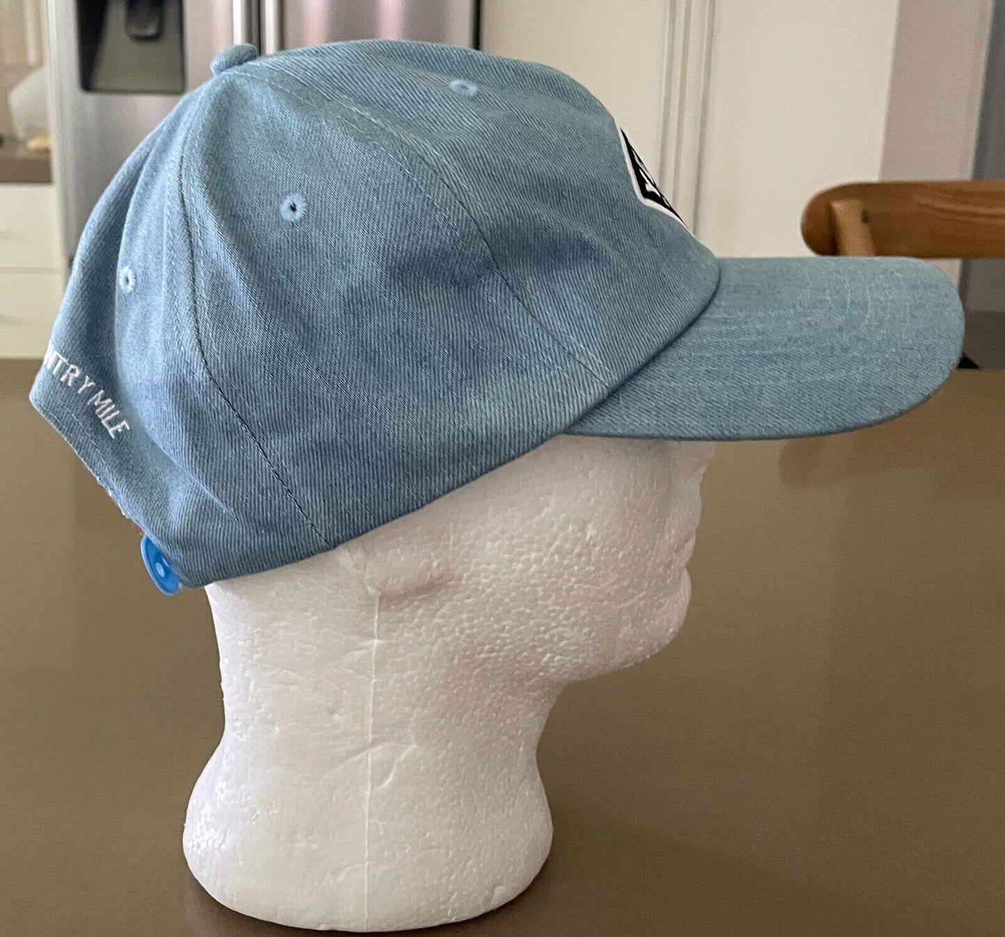 YENDA BREWING CO Cap Light Blue Denim Look  Hat Adjustable Embroidered Logo