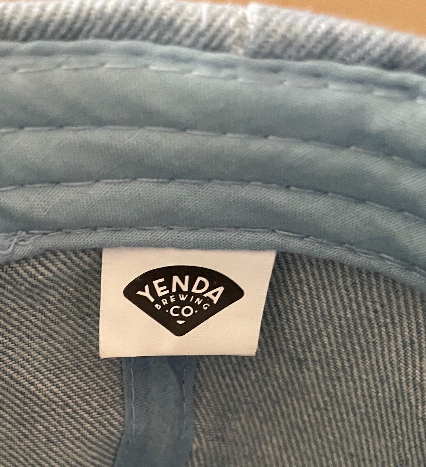 YENDA BREWING CO Cap Light Blue Denim Look  Hat Adjustable Embroidered Logo