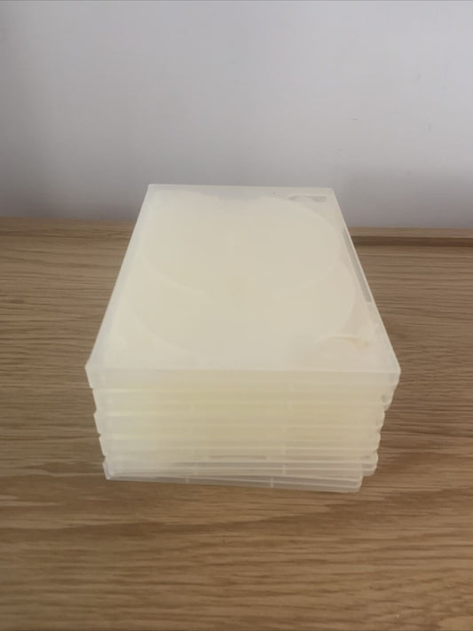 6x DVD CD Cover Case HOLDS 3 Discs & Booklet Replacement Clear 25mm Title Sleeve
