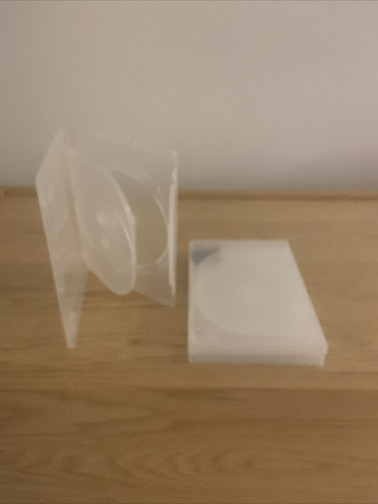 3x DVD CD Cover Case HOLDS 4 DISCS & Booklet Clear 25mm Replacement Title Sleeve
