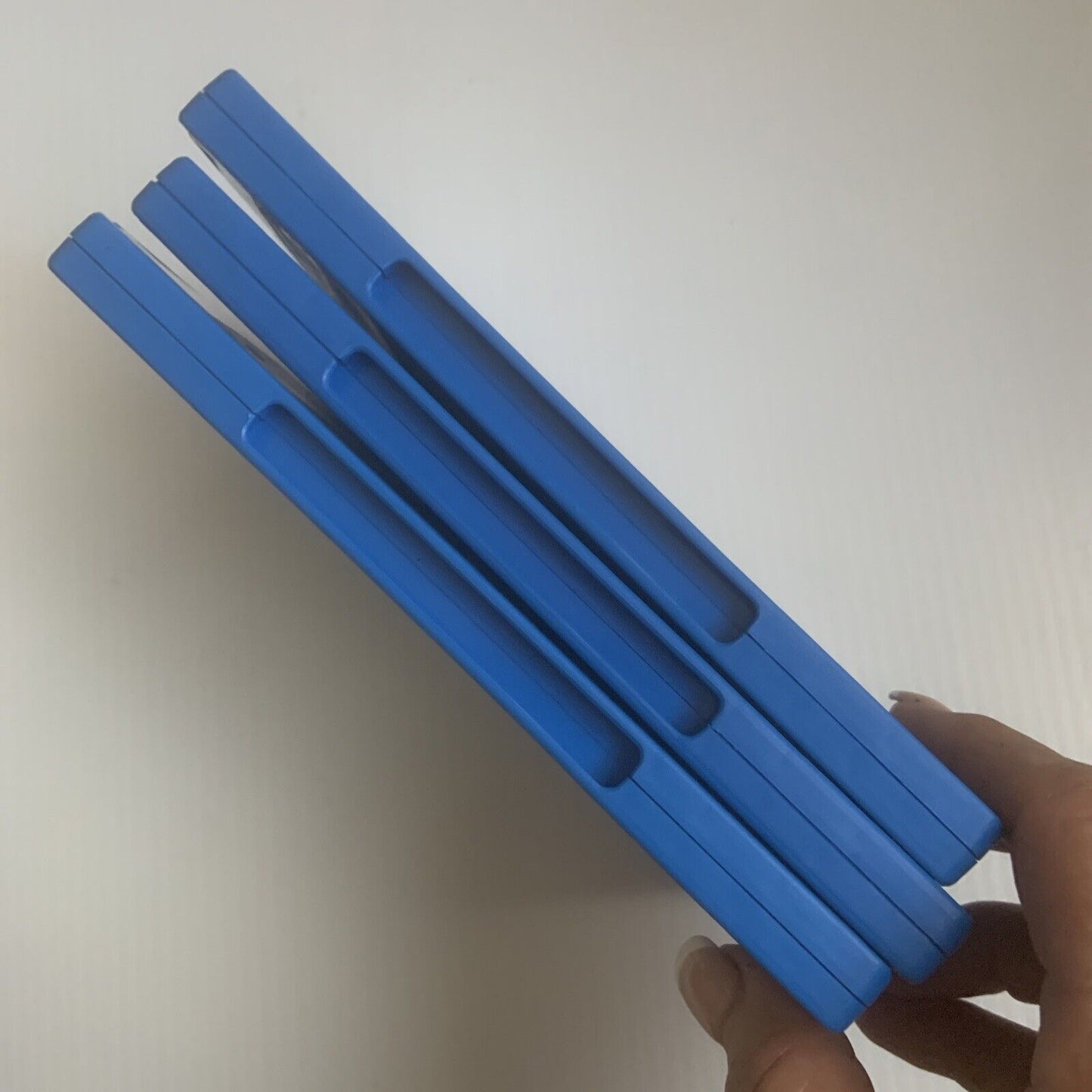 3x DVD CD  Cover Case HOLDS 1 Disc & Booklet Blue 25mm Replacement Title Sleeve