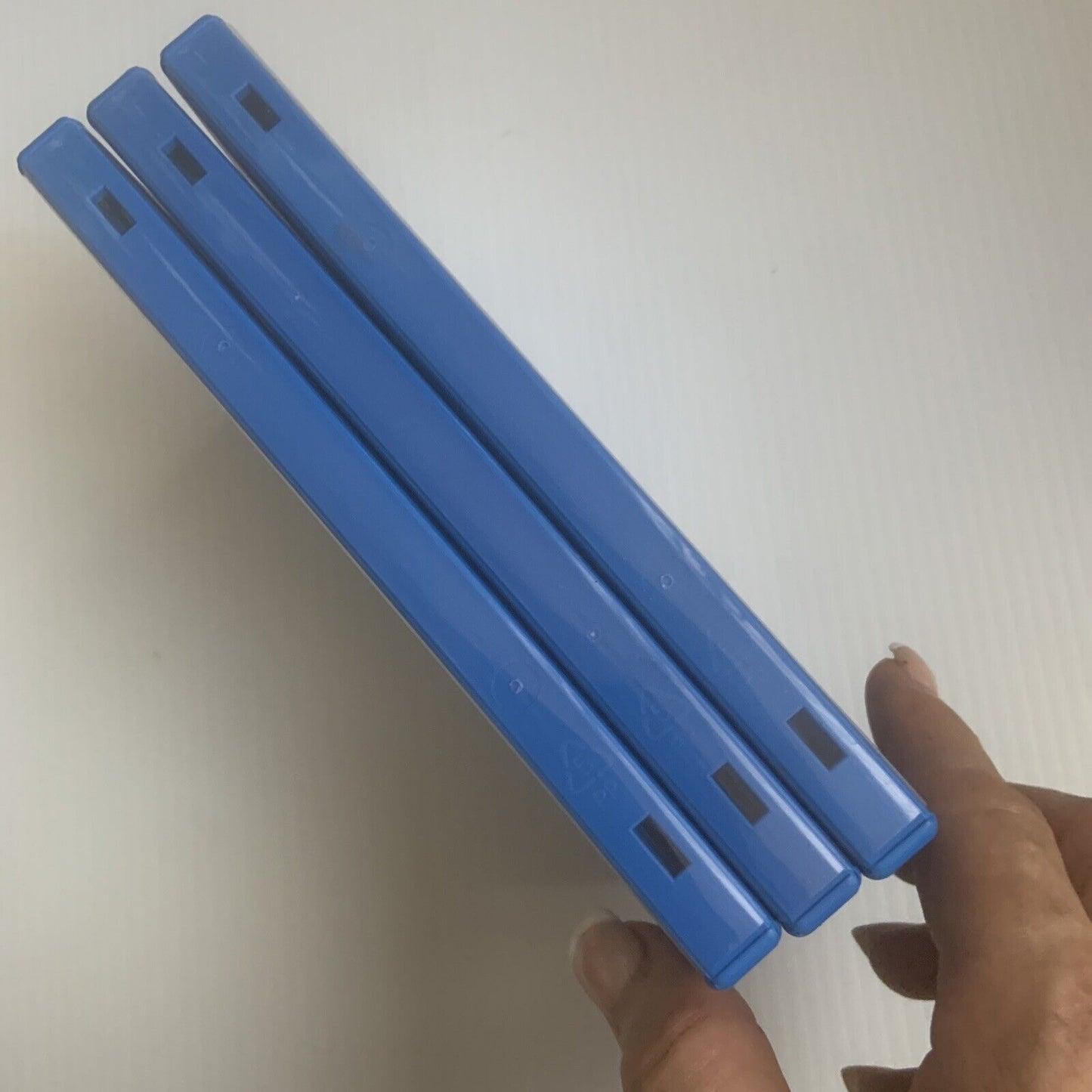 3x DVD CD  Cover Case HOLDS 1 Disc & Booklet Blue 25mm Replacement Title Sleeve