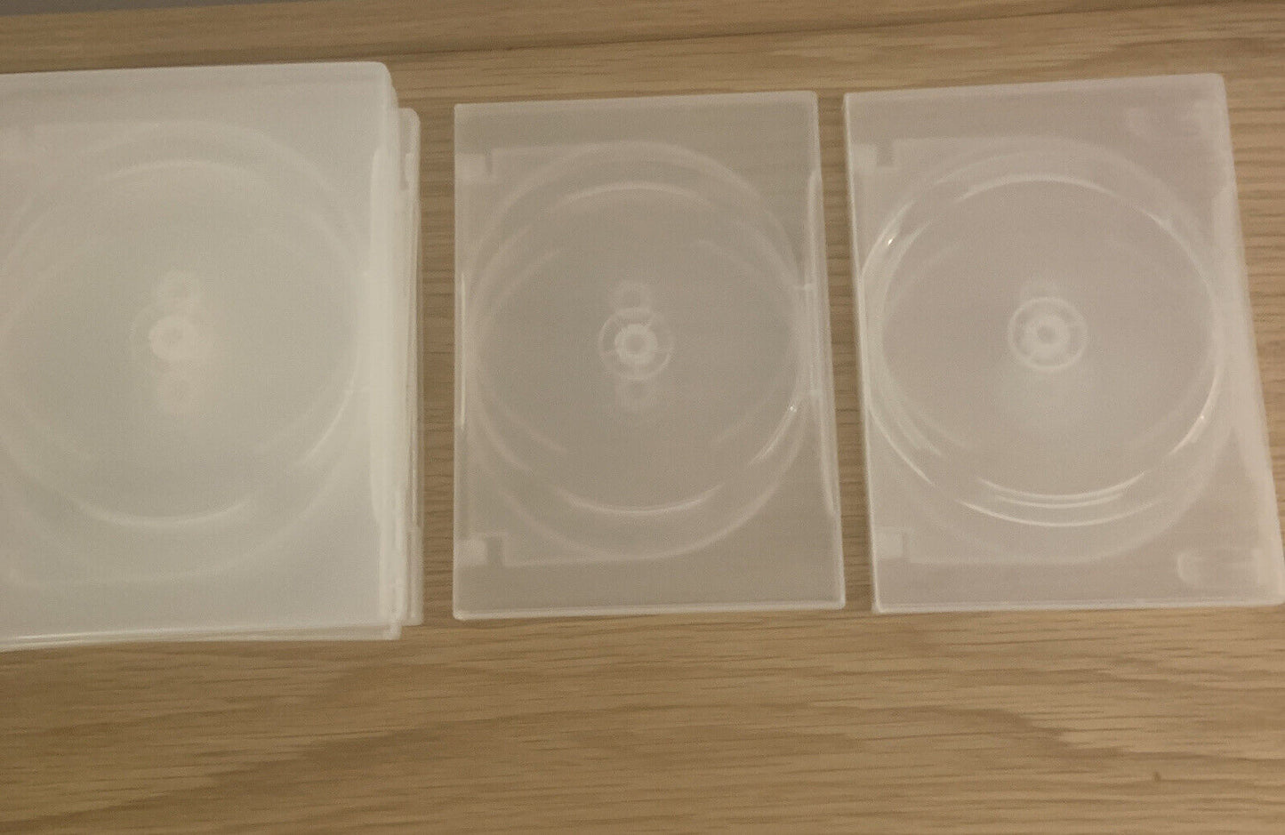 6x DVD CD Cover Case HOLDS 4 Discs Clear 14mm Replacement Title Sleeve