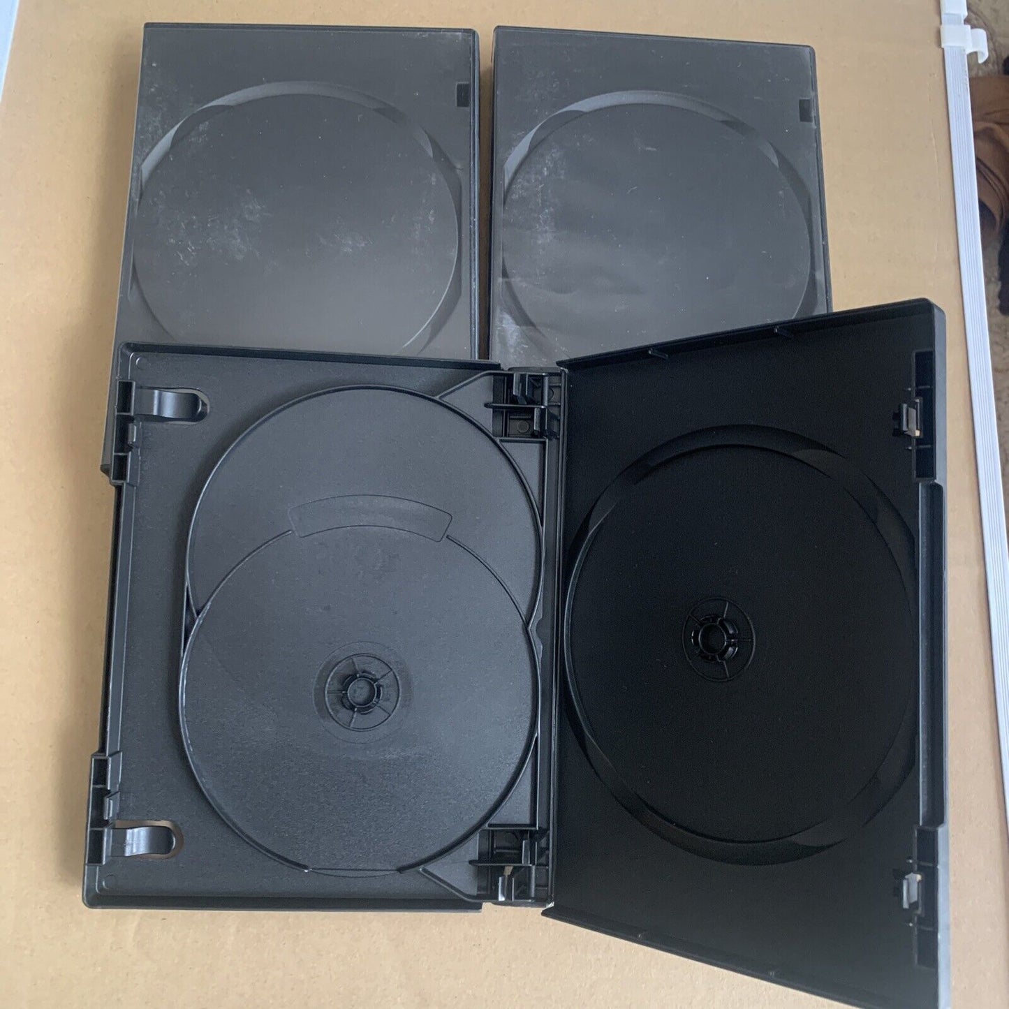 3x DVD CD FAT Case HOLDS 3 DISC Cover Black 23mm Replacement Title Sleeve. EMPTY