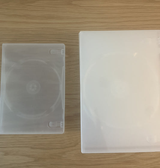 8x DVD CD Cover Case HOLDS 1 Disc & Booklet Clear 25mm Replacement Title Sleeve