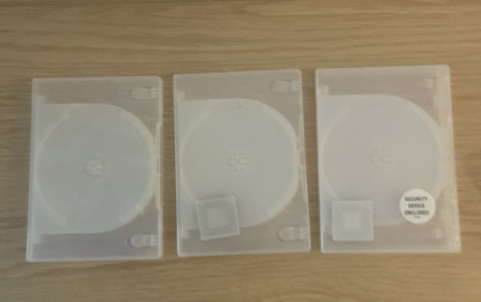 3 x DVD CD Cover Case HOLDS 2 Discs Booklet Clear 25mm Replacement Title Sleeve
