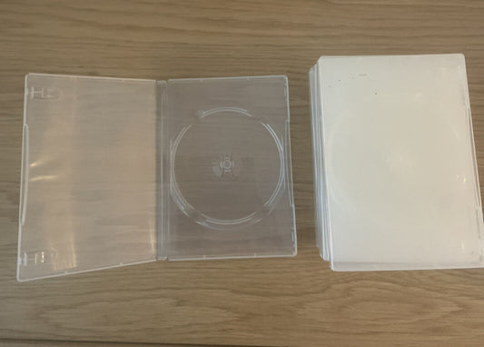 6x DVD CD Cover Case HOLDS 1 Disc & Booklet Clear 25mm Replacement Title Sleeve